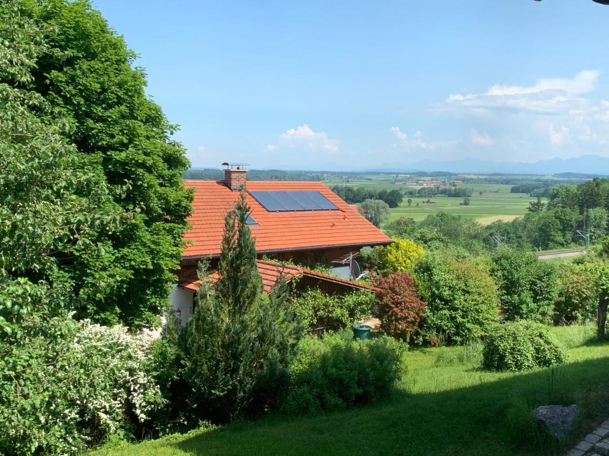Alpenblick Nahe Muenchen Mit Outdoor Whirlpool - 21 Min Von Muenchen Mit Zug Assling エクステリア 写真